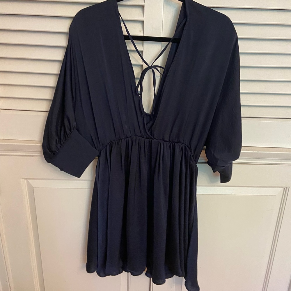 Navy GLAM dress or tunic top size Large